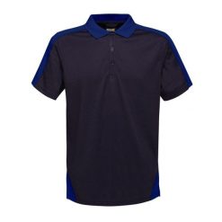 Męska Koszulka Polo Contrast. Czarne koszulki polo męskie Regatta, l, bez wzorów, z poliesteru, bez ramiączek. Za 88.99 zł.
