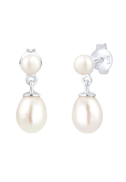 Elli PREMIUM Damska zawieszka do uszu szlachetna z perły hodowlana słodkowodna w srebrze 925 Sterling Silver Kolczyki 1 ct Damski. Szare kolczyki damskie Elli PREMIUM, z perłą, srebrne. Za 293.99 zł.