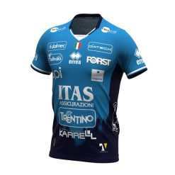 Koszulka Wyjazdowa Trentino 2025/26. Niebieskie bluzki sportowe damskie ERREA, l, z materiału, bez ramiączek, na fitness i siłownię. Za 303.00 zł.