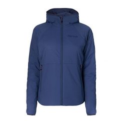 Kurtka hybrydowa damska Marmot Novus Hoody. Niebieskie kurtki damskie Marmot, na zimę, l, bez wzorów, bez kaptura. Za 369.99 zł.