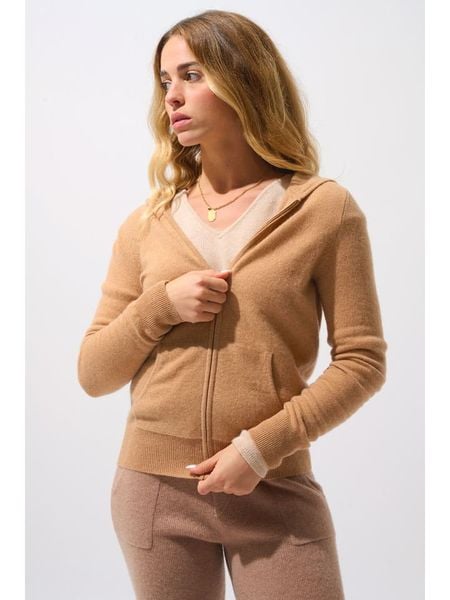 AUTHENTIC CASHMERE Kaszmirowy kardigan "Colombis" w kolorze karmelowym rozmiar: XL. Brązowe kardigany damskie AUTHENTIC CASHMERE, xl, bez wzorów, z kaszmiru. Za 405.61 zł.