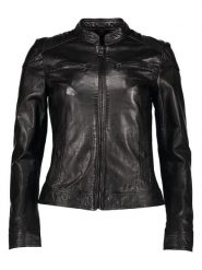 Bugatti Skórzana kurtka w kolorze czarnym rozmiar: 44. Czarne kurtki damskie Bugatti, bez wzorów, ze skóry, bez kaptura. Za 717.99 zł.