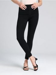 Jegginsy skinny - czarny. Czarne legginsy damskie Sinsay, l, bez wzorów, z gumy. Za 19.99 zł.