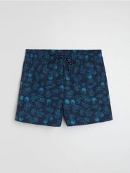 Kąpielówki z nadrukiem - granatowy. Niebieskie kąpielówki męskie Sinsay, l, bez wzorów. Za 39.99 zł.