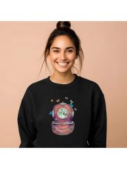 WOOOP Bluza "Inner space square" w kolorze czarnym rozmiar: L. Czarne bluzy bez kaptura damskie Wooop, l, z bawełny. Za 100.99 zł.