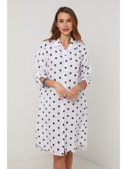 Lin Passion Lniana sukienka w kolorze białym rozmiar: 34/36. Białe sukienki damskie Lin Passion, na co dzień, bez wzorów, ze lnu, klasyczne, bez kołnierzyka, bez ramiączek, midi, proste. Za 173.99 zł.