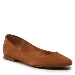 Baleriny Maciejka. Brązowe baleriny damskie Maciejka, bez wzorów, bez obcasa. Za 319.99 zł.