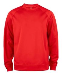 Clique Basic Active Roundneck Bluza z okrągłym dekoltem 100% poliester. Czerwone bluzy bez kaptura męskie CLIQUE, xs, z poliesteru. Za 164.62 zł.
