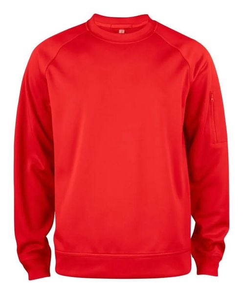 Clique Basic Active Roundneck Bluza z okrągłym dekoltem 100% poliester. Czerwone bluzy bez kaptura męskie CLIQUE, xs, z poliesteru. Za 164.62 zł.