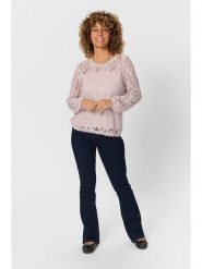 Cream Bluzka "Kit" w kolorze jasnoróżowym rozmiar: XL. Różowe bluzki damskie Cream, xl, bez wzorów, z koronki, bez kołnierzyka, bez ramiączek. Za 131.74 zł.