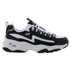 Buty do chodzenia damskie Skechers Dlites 40FANCY. Białe buty sportowe na co dzień damskie Skechers, bez wzorów, z gumy, trekkingowe. Za 366.00 zł.