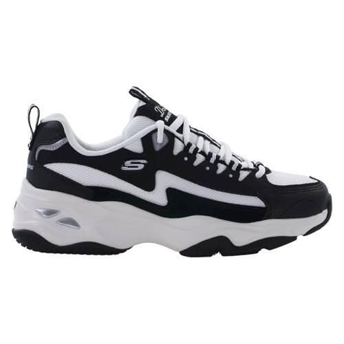 Buty do chodzenia damskie Skechers Dlites 40FANCY. Białe buty sportowe na co dzień damskie Skechers, bez wzorów, z gumy, trekkingowe. Za 365.00 zł.