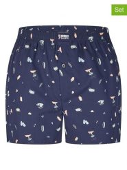 Happy Shorts Bokserki w kolorze granatowym rozmiar: M. Niebieskie bokserki męskie Happy Shorts, bez wzorów, z bawełny. Za 33.52 zł.