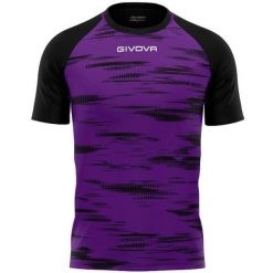 Givova Pixel Sport T-shirt Fioletowo-Czarny - Lekki i Oddychający. Czarne t-shirty męskie Givova, bez wzorów, bez kołnierzyka. Za 69.01 zł.