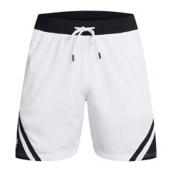 Spodenki koszykarskie męskie Under Armour Curry Mesh Short 4. Białe szorty męskie Under Armour, z meshu, bez kołnierzyka. Za 229.99 zł.