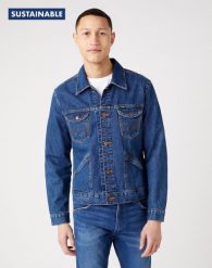 MĘSKA KURTKA JEANSOWA WRANGLER 124MJ W4MJUG923 112129142. Kurtki męskie Wrangler, m, bez wzorów, z jeansu, bez kaptura. W wyprzedaży za 159.99 zł.