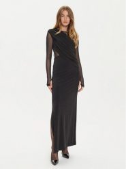 Eleh Sukienka wieczorowa E00298 Czarny Slim Fit. Czarne sukienki damskie Eleh, xs, bez wzorów, z syntetyku, wizytowe, bez kołnierzyka, bez ramiączek. Za 559.99 zł.