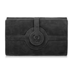 Portfel damski skórzany czarny duży vintage w orientacji poziomej z RFID Paolo Peruzzi T-134-HBL. Czarne portfele damskie bez wzorów, ze skóry. Za 94.00 zł.