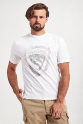 T-shirt męski BLAUER. T-shirty męskie Blauer, l, bez wzorów, bez kołnierzyka. W wyprzedaży za 233.35 zł.