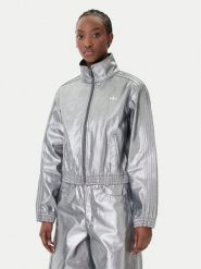 Adidas Kurtka jeansowa Firebird KD2910 Srebrny Regular Fit. Szare kurtki damskie Adidas, s, bez wzorów, z bawełny, bez kaptura. Za 379.99 zł.