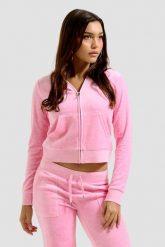 JUICY COUTURE Różowa bluza damska Robertson Hoodie. Czerwone bluzy bez kaptura damskie Juicy Couture, s. W wyprzedaży za 362.99 zł.