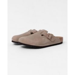 Klapki męskie Birkenstock Boston. Szare klapki i japonki męskie Birkenstock, z materiału. Za 629.99 zł.