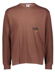 Vans Koszulka w kolorze brązowym rozmiar: S. Brązowe bluzki damskie Vans, s, bez wzorów, z bawełny, bez kołnierzyka, bez ramiączek. Za 100.75 zł.