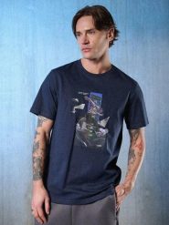 T-shirt regular z nadrukiem męski 4F 4FRSS26TTSHM3659. Fioletowe t-shirty męskie 4f, m, bez wzorów, z bawełny, bez kołnierzyka. Za 45.99 zł.