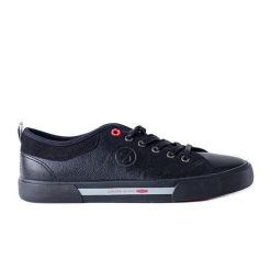 Czarne męskie trampki Cross Jeans. Czarne trampki i tenisówki męskie bez wzorów, z jeansu, bez zapięcia. Za 139.02 zł.