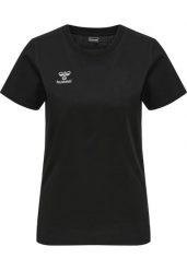 Damska bawełniana koszulka Hummel Move Grid. Czarne bluzki sportowe damskie HUMMEL, xs, z bawełny, bez kołnierzyka, bez ramiączek. Za 154.50 zł.