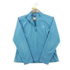 Second life - Bluza polarowa damska TKA 100 1/4 Zip - Stan dobry. Niebieskie bluzy sportowe damskie The North Face, l, bez wzorów, z dresówki, bez ramiączek, bez kaptura. Za 122.16 zł.