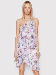 IRO Sukienka koktajlowa Jofrey AQ545 Fioletowy Regular Fit. Fioletowe sukienki damskie IRO, bez wzorów, z wiskozy, wizytowe, bez kołnierzyka, bez ramiączek. Za 2,139.00 zł.