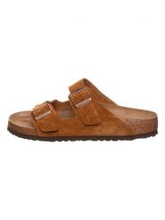 Birkenstock Skórzane klapki "Arizona" w kolorze jasnobrązowym rozmiar: 42. Brązowe klapki i japonki męskie Birkenstock. Za 283.74 zł.