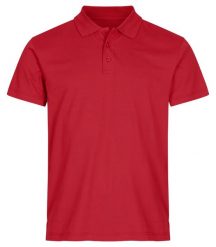 Clique Koszulka Polo Single Jersey z bawełny z prążkowanym kołnierzem – Red. Czerwone koszulki polo męskie CLIQUE, l, bez wzorów, z bawełny, bez ramiączek. Za 132.77 zł.