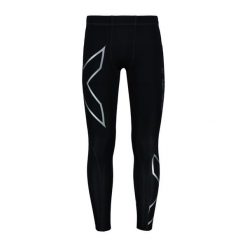 Legginsy treningowe męskie 2XU Core Compression. Czarne spodnie sportowe męskie 2XU, z lycry. Za 395.75 zł.