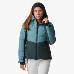 Kurtka narciarska kobieca Swedemount Vail Ski Jacket wodoodporna. Zielone kurtki damskie SWEDEMOUNT, bez wzorów, bez kaptura, narciarskie. Za 447.00 zł.