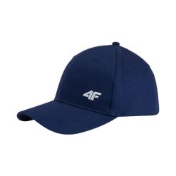 Czapka z daszkiem 4F. Niebieskie czapki męskie 4f, bez wzorów, z bawełny, klasyczne. Za 53.99 zł.