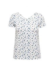 ONLY Bluzka Bera 15368588 Biały Regular Fit. Białe bluzki damskie Only, m, bez wzorów, z wiskozy, bez ramiączek. Za 89.99 zł.