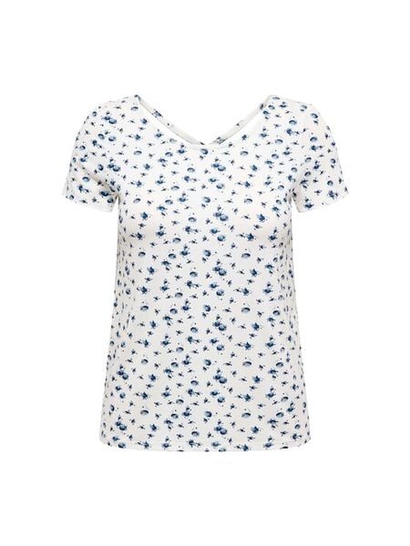 ONLY Bluzka Bera 15368588 Biały Regular Fit. Białe bluzki damskie Only, m, bez wzorów, z wiskozy, bez ramiączek. Za 89.99 zł.