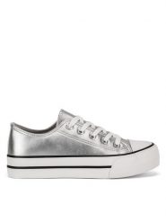DeeZee Trampki CSS20531-02 Srebrny. Szare trampki i tenisówki dziewczęce DeeZee, bez wzorów, z tworzywa sztucznego, bez zapięcia. Za 89.99 zł.
