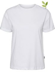 Noisy may Koszulka "Nmbrandy" w kolorze białym rozmiar: XS. Białe bluzki damskie Noisy may, xs, bez wzorów, z bawełny, bez kołnierzyka, bez ramiączek. Za 37.21 zł.