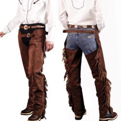 Frędzlowe szorty z zamszu Lakota. Brązowe szorty damskie LAKOTA, bez wzorów, z zamszu. Za 560.72 zł.