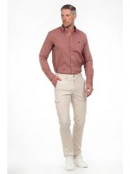 The Time of Bocha Spodnie chino w kolorze kremowym rozmiar: 48. Brązowe spodnie materiałowe męskie The Time of Bocha, bez wzorów. Za 173.99 zł.