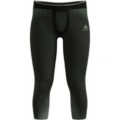 Spodnie Odlo BL BOTTOM 3/4 PERFORMANCE WARM BLACKCOMB. Zielone spodnie sportowe męskie Odlo, z elastanu. Za 379.99 zł.