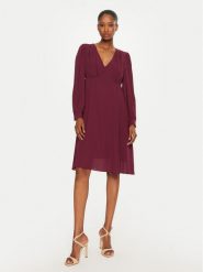 Rinascimento Sukienka koktajlowa CFC0120500003 Bordowy Regular Fit. Czerwone sukienki damskie RINASCIMENTO, s, bez wzorów, z syntetyku, wizytowe, bez kołnierzyka, bez ramiączek. Za 149.99 zł.