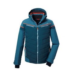 Kurtka narciarska pikowana z odpinanym kapturem rozpinana na zamek męska. Niebieskie kurtki męskie KILLTEC, na zimę, m, bez wzorów, sportowe. W wyprzedaży za 799.99 zł.