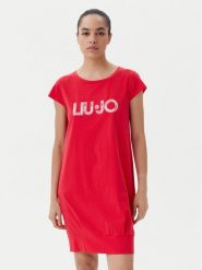 Liu Jo Beachwear Sukienka codzienna VA5194 JS003 Czerwony Regular Fit. Czerwone sukienki damskie Liu Jo Beachwear, na co dzień, s, bez wzorów, z bawełny, bez kołnierzyka, bez ramiączek, proste. Za 319.99 zł.