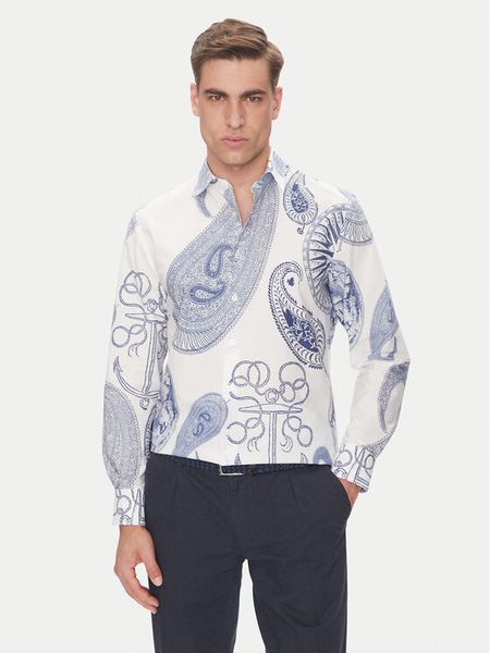 Baldessarini Koszula B3 56017.3719 Biały Regular Fit. Białe koszule męskie Baldessarini, m, bez wzorów, z bawełny, bez kołnierzyka, bez ramiączek. Za 539.99 zł.