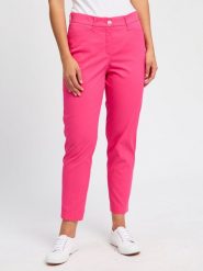BRAX spodnie materiałowe - Mara Kobiety wyrazisty róż, 46. Czerwone spodnie materiałowe damskie Brax, bez wzorów, z bawełny, eleganckie. Za 399.95 zł.