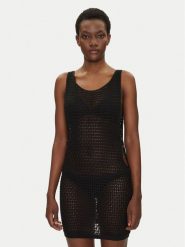 Guess Sukienka plażowa E5GK12 Z3N30 Czarny Bodycon Fit. Czarne sukienki damskie Guess, na plażę, m, z aplikacjami, z syntetyku, bez kołnierzyka, bez ramiączek, bodycon. Za 279.99 zł.